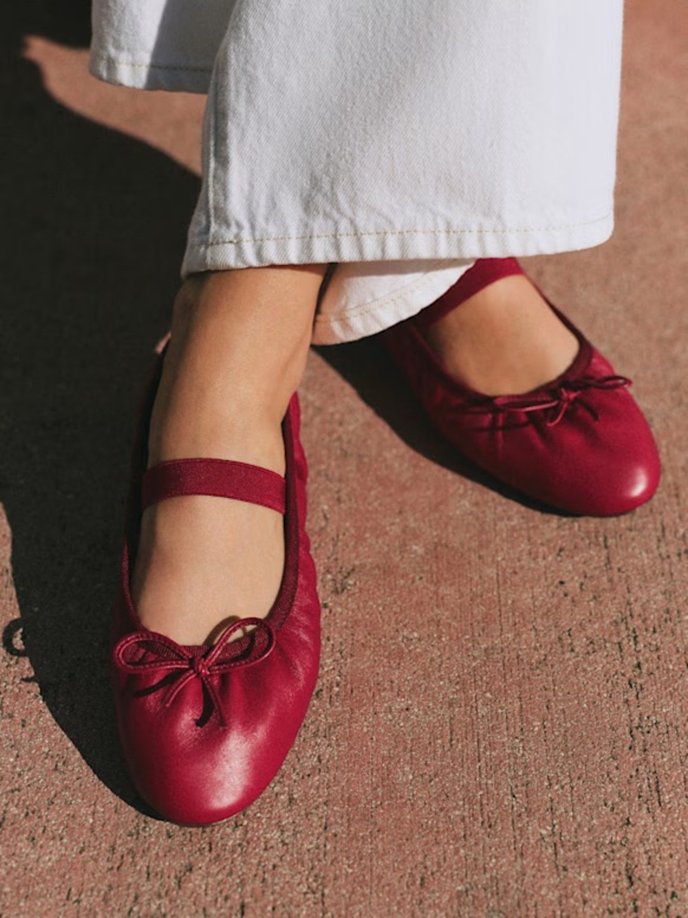 Sezane Amelie Red Ballet Flats